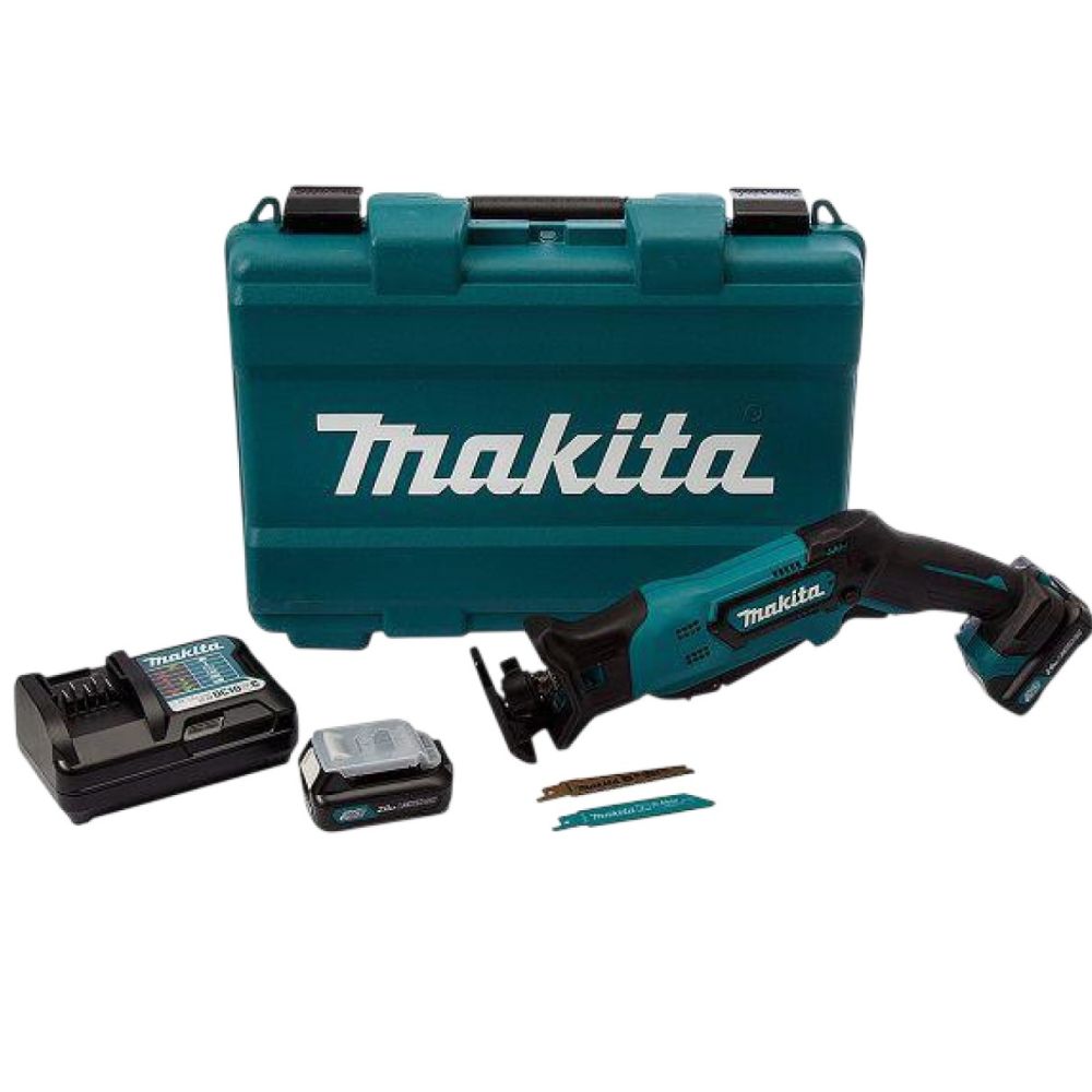 Аккумуляторная сабельная пила Makita JR103DWAE, 12 В, 3000 ход/мин, 13 мм, с 2 АКБ 2 Ач и ЗУ, в кейсе