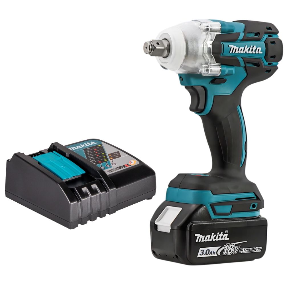 Аккумуляторный ударный гайковерт Makita DTW285, 18 В, 280 Нм, 3500 уд/мин, с АКБ 3 Ач и ЗУ (DTW285P1Z)