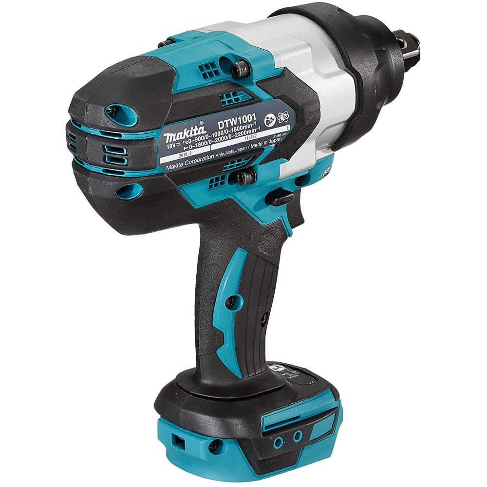 Аккумуляторный гайковерт Makita DTW1001RTJ, 18 В, 1700 Нм, 2200 уд/мин, с 2 АКБ 5 Ач и ЗУ, в кейсе MakPac
