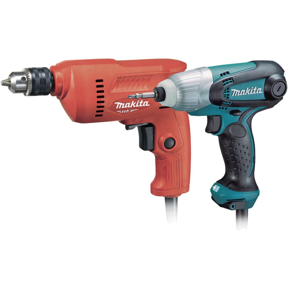 Набор электроинструмента Makita: дрель M0600 + ударный шуруповерт TD0101F (ACSET-3)