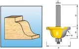 Фреза кромочная калевочная Makita внутр. радиус 3R 28x12x6x44x2T, D-09581