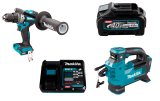 Набор: аккумуляторная дрель-шуруповерт Makita DF001GZ + аккумуляторный насос Makita MP001GZ + аккумулятор с зарядным устройством Makita 191J67-0