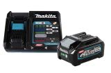 Набор Makita: аккумулятор BL4040, Li-Ion, 40 В, 4 Ач и быстрое зарядное устройство DC40RA, 40 В, 6 А, 191J67-0