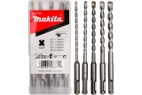 Набор буров Makita 5 шт., SDS-Plus, 5,6,7,8,10x160 мм (D-20703)