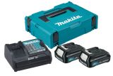 Набор Makita PSK MKP1SA122: 2 АКБ BL1021B, Li-Ion, 12 В, 2 Ач и зарядное устройство DC10SB, 10.8/12 В, 5 А, в кейсе MakPac, 197658-5