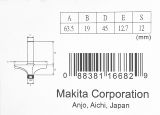 Фреза фигирейная горизонтальная Makita 63, 5х19х12х45х2Т, D-11782