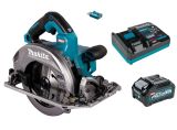 Набор Makita: аккумуляторная дисковая пила HS004GZ01, 40 В, 190 мм, 6000 об/мин + АКБ BL4040, 40 В, 4 Ач + быстрое ЗУ DC40RA, PT1033