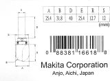 Фреза пазовая галтельная Makita 6R 12, 7х25, 4х12х40х2Т, хвост. подшипник, D-11140