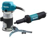 Набор электроинструмента Makita: фрезер кромочный RT0702C + прямошлифовальная машина GD0600 (ACSET-61)