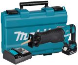 Аккумуляторная сабельная пила Makita DJR187RT, 18 В, 3000 ход/мин, 32 мм, с АКБ 5 Ач и ЗУ, в кейсе
