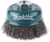 Щетка проволочная чашечная Makita (d75 мм, толщ. проволоки 0.3 мм, гофрированная, металл, M14х2), D-24094
