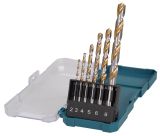 Набор сверл Makita по металлу HSS-TiN, 6 шт. (2,3,4,5,6,8 мм), D-77241