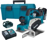 Аккумуляторный рубанок Makita DKP180RFE, с 2 АКБ 3 Ач и ЗУ, в кейсе