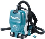 Аккумуляторный ранцевый пылесос Makita DVC265, 2x18 В, 2 л, с 2 АКБ 5 Ач, без ЗУ (DUST-KITM16)