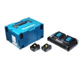 Набор Makita PSK MKP3G182: 2 АКБ BL1860B, Li-Ion, 18 В, 6 Ач и быстрое двойное ЗУ DC18RD, 7.2-18 В, 2x9 А, в кейсе MakPac, 198080-9