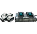 Набор Makita PSK MKP2PT184: 4 АКБ BL1840B, Li-Ion, 18 В, 4 Ач и быстрое двойное ЗУ DC18RD, 7.2-18 В, 2x9 А, в кейсе MakPac, 198489-5