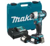 Аккумуляторный ударный гайковерт Makita TW140DWAE, 12 В, 140 Нм, 3200 уд/мин, с 2 АКБ 2 Ач и ЗУ, в кейсе