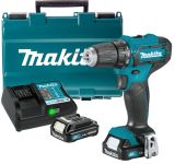 Аккумуляторная дрель-шуруповерт Makita DF333DWYE4, c набором бит, 2 АКБ 1.5 Ач и ЗУ, в кейсе