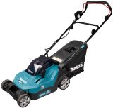 Аккумуляторный набор садовой техники Makita, 18 В: цепная пила DUC353 + газонокосилка DLM382, с 2 АКБ 5 Ач и ЗУ