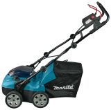 Аккумуляторный скарификатор-аэратор Makita, 40 В, 38 см, 50 л, 3200 об/мин, c 2 АКБ 4 Ач и ЗУ, UV001GM201