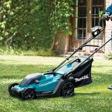 Аккумуляторный набор садовой техники Makita, 18 В: газонокосилка DLM330 + воздуходув DUB184, без АКБ и ЗУ
