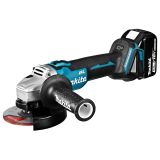 Угловая шлифмашина Makita DGA504RT, 18 В, 125 мм, 8500 об/мин, с АКБ 5 Ач и ЗУ, в кейсе