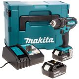 Аккумуляторная ударная дрель-шуруповерт Makita DHP482RTJ, 18 В, 1900 об/мин, 28500 уд/мин, с 2 АКБ 5 Ач и ЗУ, в кейсе MakPac