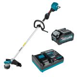 Набор Makita: аккумуляторный триммер UR003GZ, 40 В, 6500 об/мин + аккумулятор BL4040, 40 В, 4 Ач + быстрое зарядное устройство DC40RA, PT960