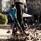 Аккумуляторный набор садовой техники Makita, 18 В: газонокосилка DLM382 + воздуходувка DUB362, с 2 АКБ 4 Ач и ЗУ