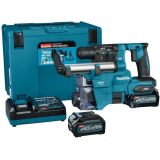 Аккумуляторный перфоратор Makita с системой пылеудаления DX16, 40 В, 2.1 Дж, 5000 уд/мин, с 2 АКБ 2.5 Ач и ЗУ, в кейсе (HR010GD201)