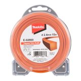 Триммерная леска Makita, квадратная, 2, 4 ммх15 м, E-02808