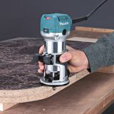 Набор Makita: кромочный фрезер RT0700CX2, 710 Вт, 30000 об/мин, в сумке + лобзик 4329, 450 Вт, 3100 ход/мин, PT1046