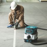 Набор Makita: аккумуляторный пылесос DVC860LZ, 8 л, 3.6 м³/мин + 2 аккумулятора BL1850B, 18 В, 5 Ач + зарядное устройство DC18RD, PT996