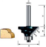 Фреза кромочная калевочная Makita "Двойное скругление" 6, 35R 38, 1х17, 46х8х32х2Т, D-11427