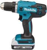 Аккумуляторная ударная дрель-шуруповерт Makita HP488DWAE, 18 В, 1400 об/мин, 21000 уд/мин, с 2 АКБ 2 Ач и ЗУ, в кейсе