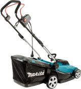 Набор сетевой садовой техники Makita: цепная пила UC4041A + газонокосилка ELM3720