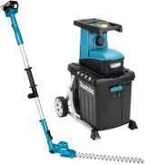 Набор садовой техники Makita: аккумуляторный кусторез-высоторез DUN461W + сетевой измельчитель UD2500, с АКБ 3 Ач и ЗУ