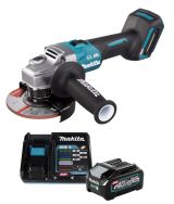 Набор: аккумуляторная угловая шлифмашина Makita GA005GZ, 125 мм, 8500 об/мин + аккумулятор с зарядным устройством Makita (XGT, 1x4.0Ач, DC40RA) 191J67-0