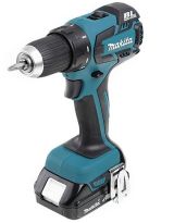 Аккумуляторная ударная дрель-шуруповерт Makita DHP485SYE, 18 В, 1900 об/мин, 28500 уд/мин, с 2 АКБ 1.5 Ач и ЗУ, в кейсе
