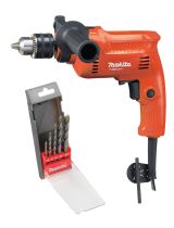 Набор: электрическая ударная дрель Makita M0801 + набор сверл по бетону 5 шт. (4, 5, 6, 8, 10 мм), M0801-SET