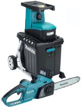 Набор сетевой садовой техники Makita: цепная пила UC4041A + измельчитель UD2500