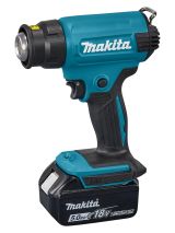 Аккумуляторный тепловой пистолет (фен) Makita LXT 18В, 1 режим, 550°, с АКБ 5 Ач и ЗУ, в кейсе MakPac, DHG180RT1J