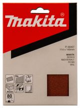 Бумага шлифовальная для шлифмашинок Makita 114х140 мм, P80, цвет красный, 10 шт., P-36407