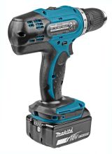 Набор Makita: аккумуляторная дрель-шуруповерт DDF453SYE, 18 В, 42 Нм, 1300 об/мин, с 2 АКБ 1.5 Ач и ЗУ, в кейсе + набор бит E-03084, 31 шт., PT1041