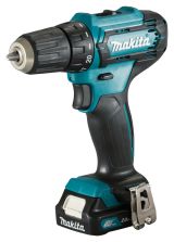 Набор Makita: аккумуляторная дрель-шуруповерт DF333DWAE, 12 В, 30 Нм, 1700 об/мин, с 2 АКБ 2 Ач и ЗУ, в кейсе + набор бит E-03084, 31 шт., PT1044