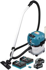 Аккумуляторный строительный пылесос Makita VC004GLZ01, 40 В, 12 л, с 2 АКБ 4 Ач и 2 ЗУ (PT1434)