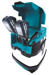 Набор Makita: аккумуляторный пылесос DVC860LZ, 8 л, 3.6 м³/мин + 2 аккумулятора BL1850B, 18 В, 5 Ач + зарядное устройство DC18RD, PT996