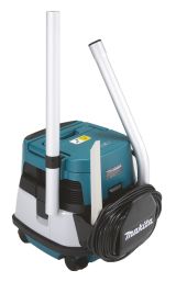 Набор Makita: аккумуляторный пылесос DVC860LZ, 8 л, 3.6 м³/мин + 2 аккумулятора BL1850B, 18 В, 5 Ач + зарядное устройство DC18RD, PT996