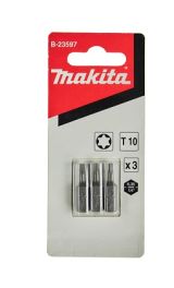 Бита Makita T10, 25 мм, хвостовик 1/4", 3 шт. (B-23597)