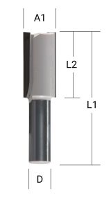 Фреза Makita пазовая с 2 режущими кромками "Эконом", 20х19х51 мм, (D-47581)